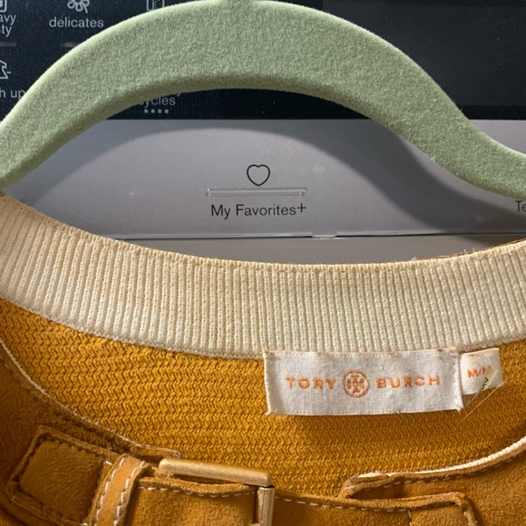 Knit Shirt with Suede trim - TORY BURCH - Picture 5 of 9